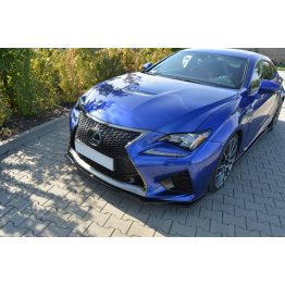 Накладка сплиттер на передний бампер на Lexus RC F